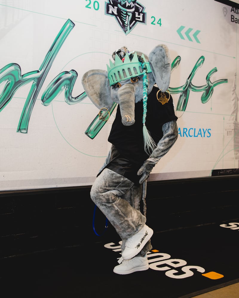 New York Liberty Mascot Ellie the Elephant.
